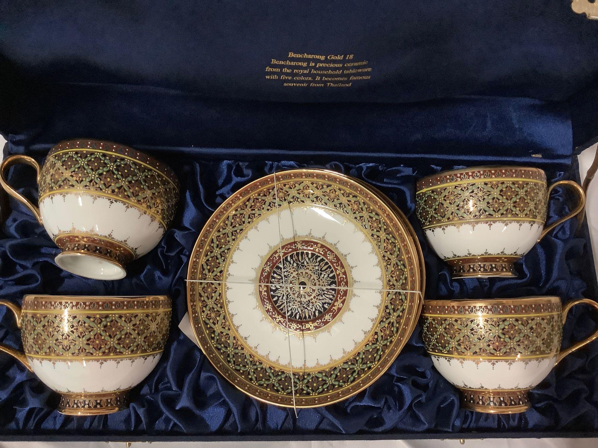8 pc. PIPATANA BENJARONG hand painted 18k Gold | Proxibid