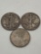 3 silver walking liberty half dollars 1942,43-S, 43-S