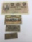 Rare set of Cuba banks notes 1896 large 50 pesos, 1897 5 pesos, 1896 1 peso and 5 centavos