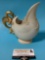 Antique painted porcelain pitcher w/ gold dragon figure handle