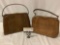 2 pc. lot vintage snake skin ladies purses; Palizzio - New York w/ branded mirror, Sydney -