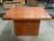 mid century Lidegaards Furniture wood table made in Denmark, approx 22 x 32 x 19 in.