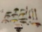 16 pc. lot of vintage / modern fishing lures, jigs, bait hooks