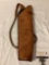 Vintage leather stamped rifle shoulder holster w/ animal designs, approx 6 x 22 in.