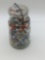 Antique 1908 ball quart jar filled with Machine mades marbles see pics