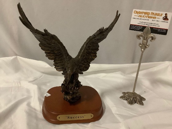 Success cast bald eagle sculpture - MONTANA LIFESTYLES by Montana Silversmiths #ed A0267
