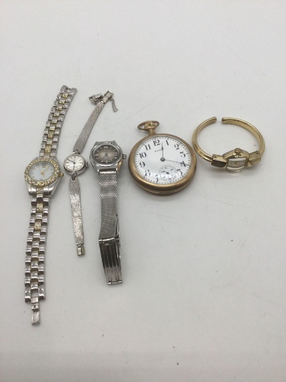 Nice collection of watches, equity pocket, benrus , omega , orient automatic, fashion