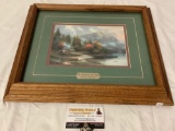 The Painter of Light - Thomas Kinkade framed art print, approx 16.5 x 14 in.