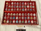 Gift box set China Beijing opera - types of facial make up in operas, hand painted ceramic faces