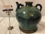 Large handmade ceramic tea pot , approx. 10 x 11 in.