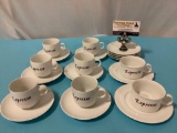 20 pc. lot of MELITTA porcelain espresso cups and saucers, made in Germany