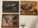 3 pc. lot antique early 1900s Rocky Mountain art print / photo books; 1917 Rocky Mountain Views,