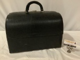 Antique Emdee by Schell leather Doctor?s bag, approx 17 x 8 x 12 in.