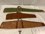 3 pc. lot of vintage rifle bags, see pics.