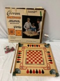 Vintage CARROM GAMES by MERDEL Gameboard w/ box & accessories, nice condition