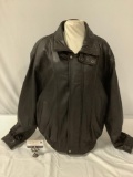 Cou Ture by J. Park leather jacket w/ removable liner, size Large, approx 29 x 24 in.