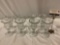 8 pc. lot of glass parfait dessert glasses, approx 4 x 6 in. largest.
