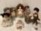 6 pc. lot of dolls / stuffed bear w/ outfits and accessories: 2w/ tag - Precious Moments, Bearington
