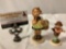 2 pc. lot GOEBEL M.I. HUMMEL figurines: Sister/ Girl with Basket MK 5 & Little Fiddler MK 6, Germany