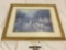 Framed Thomas Kinkade art print, approx 20 x 16 in.