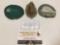 3 pc. lot of Rocks and Gems Canada cut stone pieces, approx 4 x 3 in.