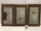 3 pc. lot of antique wood frame windows, see pics, sold as is, approx 14 x 24 in.