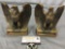 1776 metal American bald eagle bookends by Philadelphia MFG. CO. , 1 has damage, see pics.