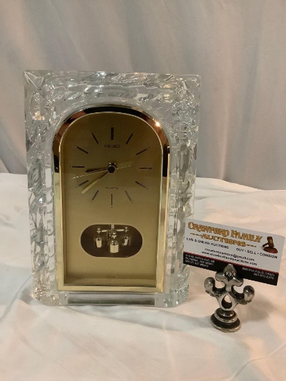 Vintage SEIKO crystal quartz clock, tested/working