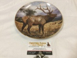 Collectors Wildlife Art Plate: The Warning by Bruce Miller, The Danbury Mint no. B2536