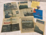 Collection of vintage Mt. St. Helens volcano eruption newspapers, US Department of agriculture