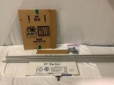 Lot of art glass for framing; Art-Guard (5) / Tru Vue 24x30 in. (5) and gallery hanging bar system