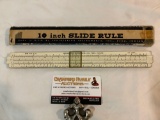 Vintage 10 inch Slide Rule made in USA with box