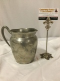 Vintage SALEM Pewter pitcher, made in USA, approx 7 x 6 x 5 in.