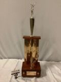 Vintage trophy, 1962 Arcata Loggers & Lumbermans Jubilee, top figure is damaged, see pics