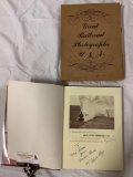 Signed copy of vintage hardcover train book: Great Railroad Photographs USA w/ slip cover, see pics.