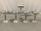 4 pc. Silverplate goblets by PLATOR SILVERSTONE made in Spain