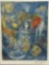 Framed Marc Chagall signed limited edition art print, numbered 32 / 375, approx 30 x 38 in. RARE