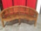 Stunning, hand crafted curved, walnut and oak ? bench / well made