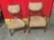Gorgeous pair of antiqued his and hers parlor chairs , By Castellano custom furniture