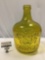 Vintage large yellow glass Cabernet bottle w/ raised logo, approx 10 x 17 in.