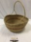 Vintage Native American handmade basket w/ handle, shows wear, see pics