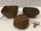 3 pc. antique Native American handmade baskets, 1 with lid, approx 10 x 8 x 6 in. INV 1171