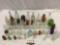 Lg. lot of antique glass bottles; blue, green, clear, brown, some branded, Royal Purple, Kickapoo