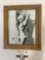 Framed vintage pinup photograph, black & white of nude famous Hollywood actress Jane Mansfield, 1963