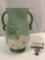 Antique 1930s WELLER USA pottery vase, approx 9 x 13 in.