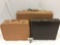 3 pc. lot of antique luggage / suitcases: Samsonite leather briefcase, US Trunk Socialite 60, see