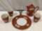 5 pc. vintage NORITAKE Toki Kaisha tea set w/ tea pot, 3 cups and serving plate