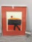 Vintage framed minimalist sunset art print numbered 6 of 50 by Robert Inman, see pics.