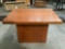 Mid century Lindegaards Furniture wood table made in Denmark, approx 22 x 32 x 19 in.