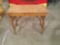 Antique child?s oak desk with keyed drawer and slide out see pics